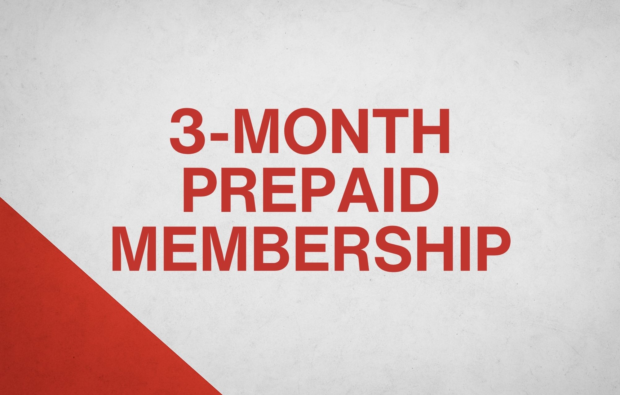 3-Month Prepaid Membership