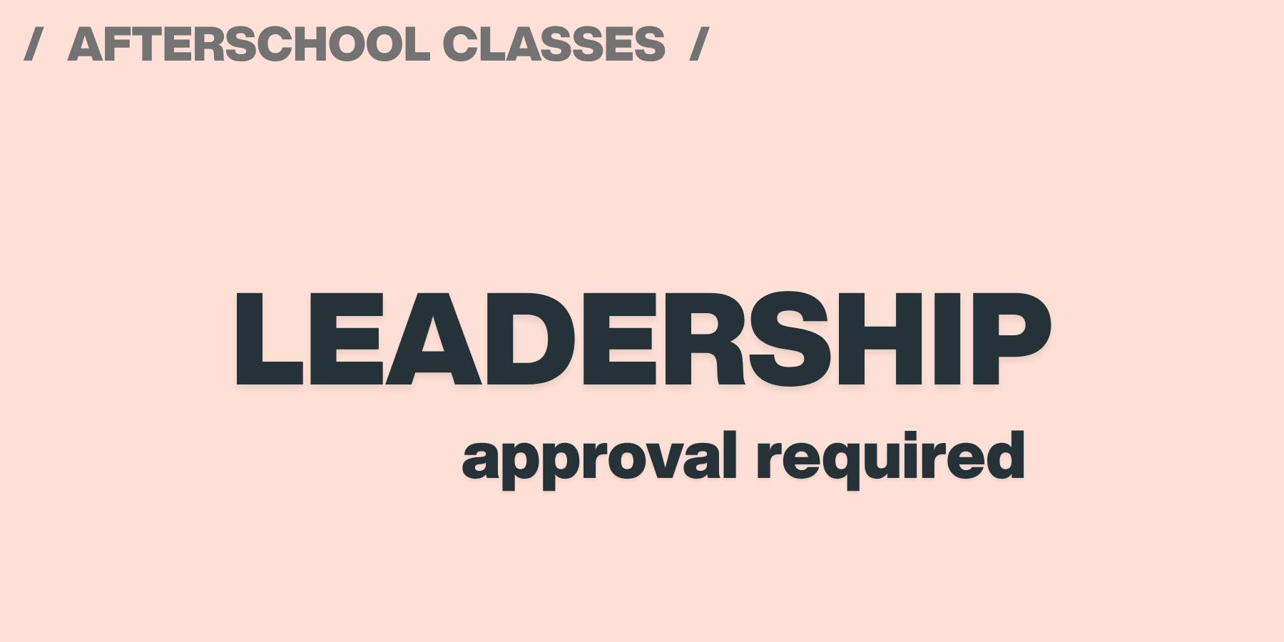 Leadership (approval required)