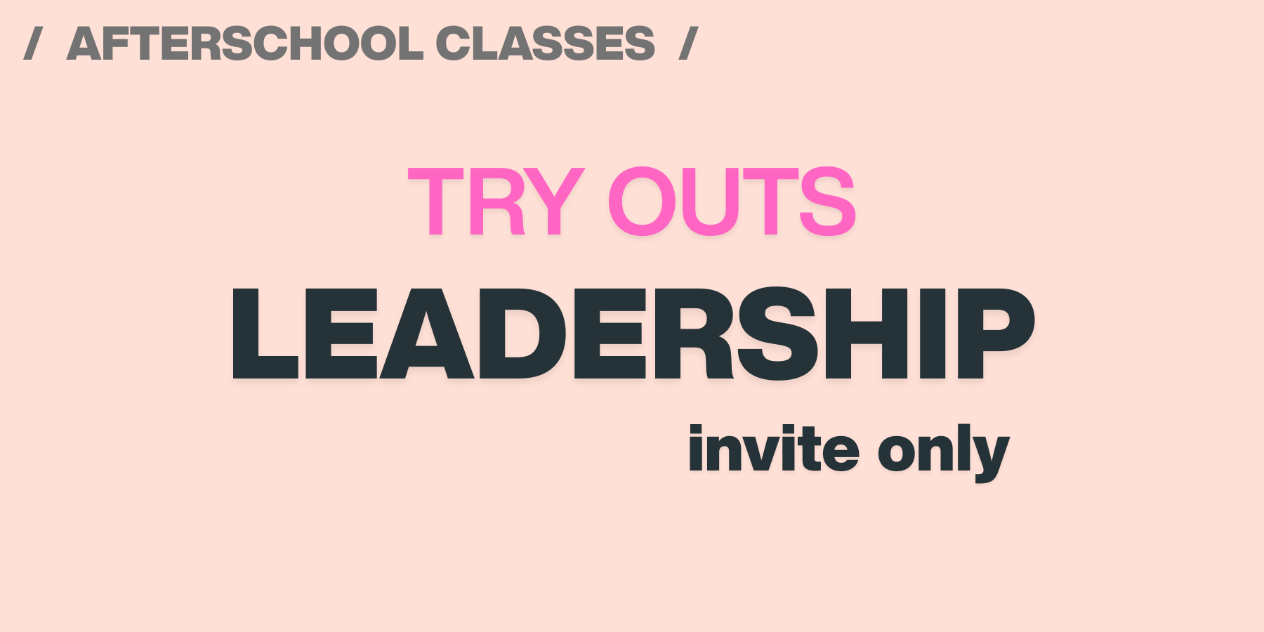 Leadership (Try-Outs)