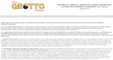 Grotto Waiver