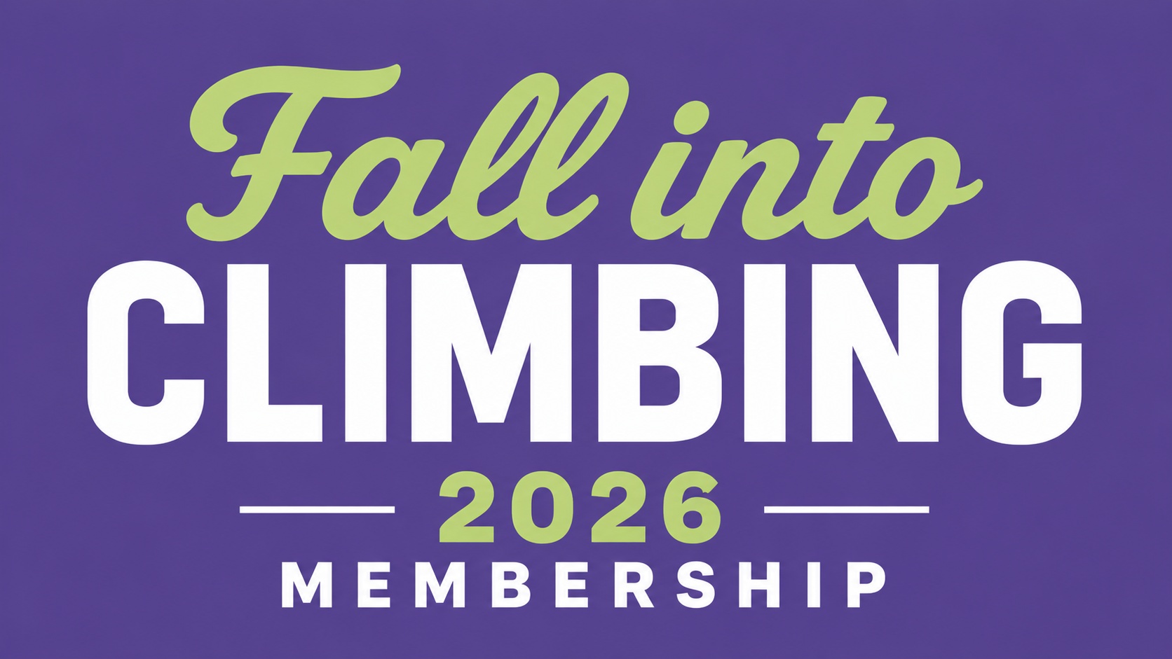 Fall into Climbing Membership Sale
