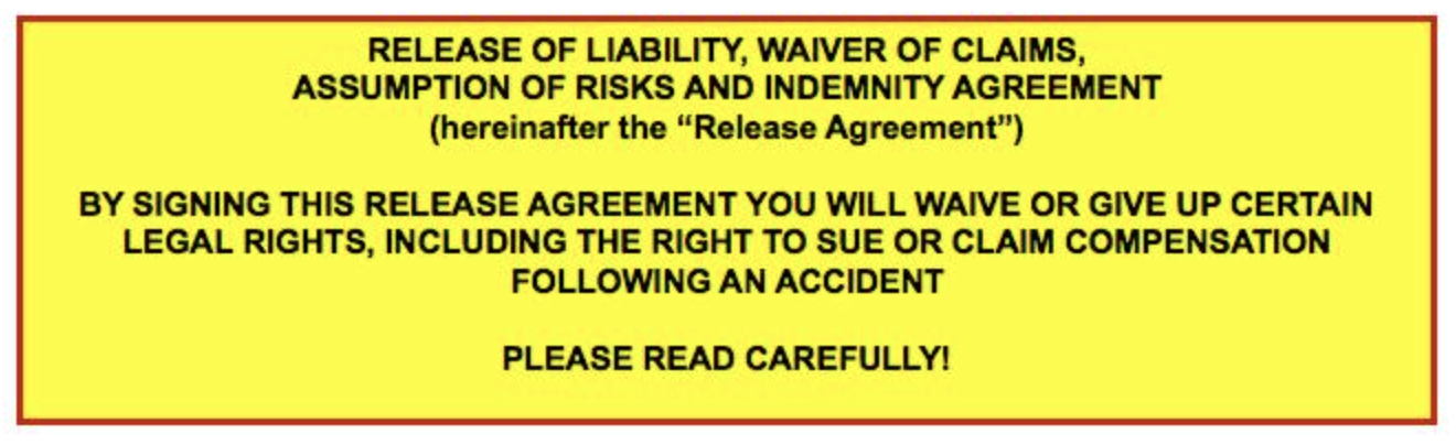 Ground Up Climbing Waiver